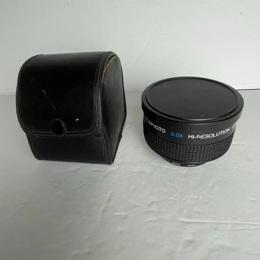 Ambico Video V-0313 Telephoto 2.0X Hi-Resolution Lens Japan 52mm 49mm Case